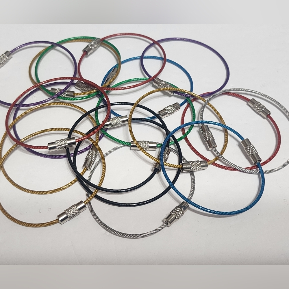 Loop Rings Keychains Car Charms Cable Wire Craft Supplies Beads‎ Beadable 6pc